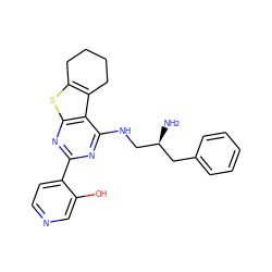 N[C@H](CNc1nc(-c2ccncc2O)nc2sc3c(c12)CCCC3)Cc1ccccc1 ZINC000149034191