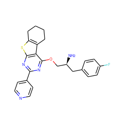 N[C@H](COc1nc(-c2ccncc2)nc2sc3c(c12)CCCC3)Cc1ccc(F)cc1 ZINC000653686461