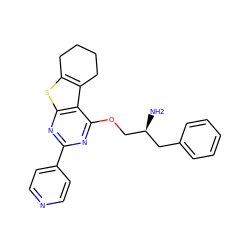 N[C@H](COc1nc(-c2ccncc2)nc2sc3c(c12)CCCC3)Cc1ccccc1 ZINC000223662038