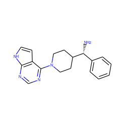 N[C@H](c1ccccc1)C1CCN(c2ncnc3[nH]ccc23)CC1 ZINC000029050679