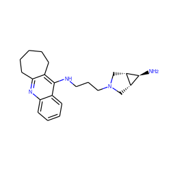 N[C@H]1[C@@H]2CN(CCCNc3c4c(nc5ccccc35)CCCCC4)C[C@H]12 ZINC000100819951