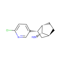 N[C@H]1[C@H]2CC[C@H]1[C@@H](c1ccc(Cl)nc1)C2 ZINC000100067070