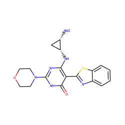 N[C@H]1C[C@H]1Nc1nc(N2CCOCC2)[nH]c(=O)c1-c1nc2ccccc2s1 ZINC001772623524