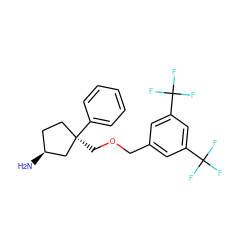 N[C@H]1CC[C@@](COCc2cc(C(F)(F)F)cc(C(F)(F)F)c2)(c2ccccc2)C1 ZINC000034661427