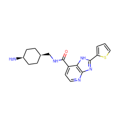 N[C@H]1CC[C@@H](CNC(=O)c2ccnc3nc(-c4cccs4)[nH]c23)CC1 ZINC000653662279