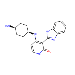 N[C@H]1CC[C@@H](Nc2cc[nH]c(=O)c2-c2nc3ccccc3[nH]2)CC1 ZINC000653723523