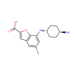 N[C@H]1CC[C@H](Nc2cc(Br)cc3cc(C(=O)O)oc23)CC1 ZINC000101419217