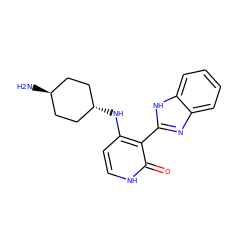 N[C@H]1CC[C@H](Nc2cc[nH]c(=O)c2-c2nc3ccccc3[nH]2)CC1 ZINC000653723522