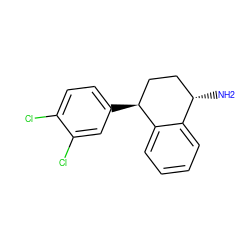 N[C@H]1CC[C@H](c2ccc(Cl)c(Cl)c2)c2ccccc21 ZINC000014951598