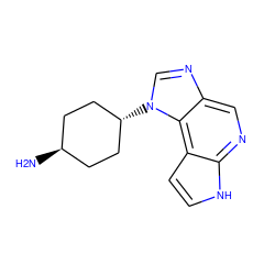 N[C@H]1CC[C@H](n2cnc3cnc4[nH]ccc4c32)CC1 ZINC000101537712