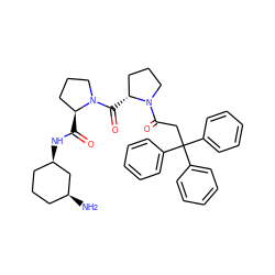 N[C@H]1CCC[C@@H](NC(=O)[C@H]2CCCN2C(=O)[C@@H]2CCCN2C(=O)CC(c2ccccc2)(c2ccccc2)c2ccccc2)C1 ZINC000034802300