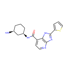 N[C@H]1CCC[C@@H](NC(=O)c2ccnc3nc(-c4cccs4)[nH]c23)C1 ZINC000145187114