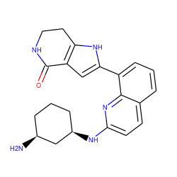 N[C@H]1CCC[C@@H](Nc2ccc3cccc(-c4cc5c([nH]4)CCNC5=O)c3n2)C1 ZINC000222367791