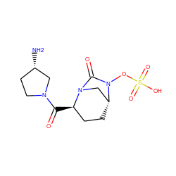 N[C@H]1CCN(C(=O)[C@@H]2CC[C@@H]3CN2C(=O)N3OS(=O)(=O)O)C1 ZINC000096168608