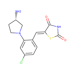 N[C@H]1CCN(c2cc(Cl)ccc2/C=C2\SC(=O)NC2=O)C1 ZINC000084652526