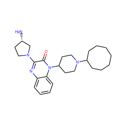 N[C@H]1CCN(c2nc3ccccc3n(C3CCN(C4CCCCCCC4)CC3)c2=O)C1 ZINC000114710442