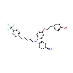 N[C@H]1CCc2c(c3cc(OCCc4ccc(O)cc4)ccc3n2CCCCCc2ccc(C(F)(F)F)cc2)C1 ZINC000049784950