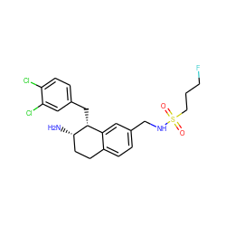 N[C@H]1CCc2ccc(CNS(=O)(=O)CCCF)cc2[C@H]1Cc1ccc(Cl)c(Cl)c1 ZINC000088260601