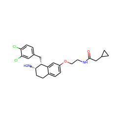 N[C@H]1CCc2ccc(OCCNC(=O)CC3CC3)cc2[C@H]1Cc1ccc(Cl)c(Cl)c1 ZINC000088260732