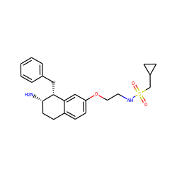 N[C@H]1CCc2ccc(OCCNS(=O)(=O)CC3CC3)cc2[C@H]1Cc1ccccc1 ZINC000088260728