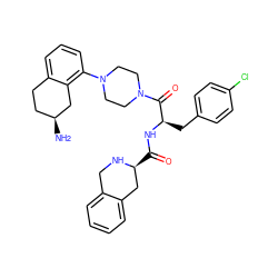 N[C@H]1CCc2cccc(N3CCN(C(=O)[C@@H](Cc4ccc(Cl)cc4)NC(=O)[C@H]4Cc5ccccc5CN4)CC3)c2C1 ZINC000028528132