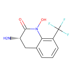 N[C@H]1Cc2cccc(C(F)(F)F)c2N(O)C1=O ZINC000084759173