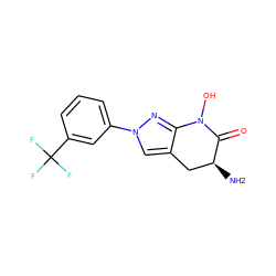 N[C@H]1Cc2cn(-c3cccc(C(F)(F)F)c3)nc2N(O)C1=O ZINC000166335769