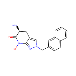 N[C@H]1Cc2cn(Cc3ccc4ccccc4c3)nc2N(O)C1=O ZINC000166326674