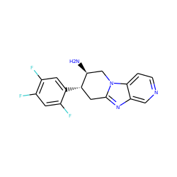 N[C@H]1Cn2c(nc3cnccc32)C[C@@H]1c1cc(F)c(F)cc1F ZINC000034809220