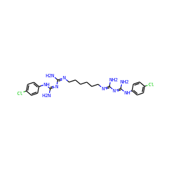 NC(=N/CCCCCC/N=C(N)/N=C(\N)Nc1ccc(Cl)cc1)/N=C(/N)Nc1ccc(Cl)cc1 ZINC000014768621