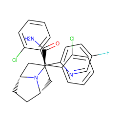 NC(=O)[C@@]1(c2ccc(F)cn2)C[C@@H]2CC[C@H](C1)N2C(c1ccccc1Cl)c1ccccc1Cl ZINC000103224229