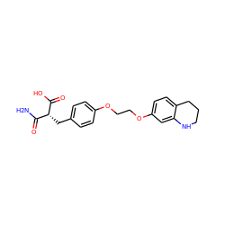 NC(=O)[C@@H](Cc1ccc(OCCOc2ccc3c(c2)NCCC3)cc1)C(=O)O ZINC000027108623