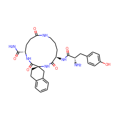 NC(=O)[C@@H]1CCC(=O)NCCC[C@@H](NC(=O)[C@@H](N)Cc2ccc(O)cc2)C(=O)N[C@@]2(CCc3ccccc3C2)C(=O)N1 ZINC000103244777