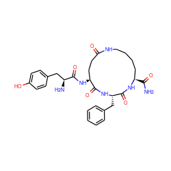 NC(=O)[C@@H]1CCCCNC(=O)CC[C@H](NC(=O)[C@@H](N)Cc2ccc(O)cc2)C(=O)N[C@@H](Cc2ccccc2)C(=O)N1 ZINC000096904702