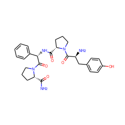 NC(=O)[C@@H]1CCCN1C(=O)[C@@H](NC(=O)[C@@H]1CCCN1C(=O)[C@@H](N)Cc1ccc(O)cc1)c1ccccc1 ZINC000036216201