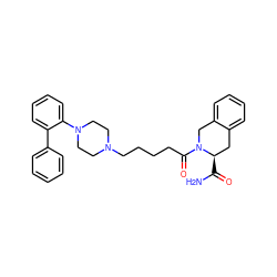 NC(=O)[C@@H]1Cc2ccccc2CN1C(=O)CCCCN1CCN(c2ccccc2-c2ccccc2)CC1 ZINC000299861531