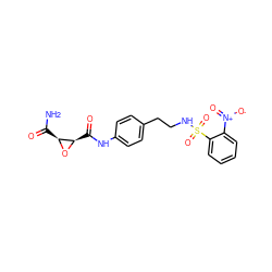 NC(=O)[C@@H]1O[C@@H]1C(=O)Nc1ccc(CCNS(=O)(=O)c2ccccc2[N+](=O)[O-])cc1 ZINC000299856928