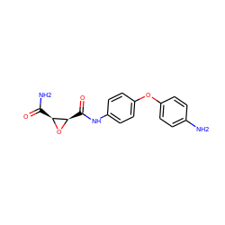 NC(=O)[C@@H]1O[C@@H]1C(=O)Nc1ccc(Oc2ccc(N)cc2)cc1 ZINC000299860980