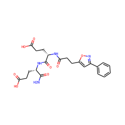 NC(=O)[C@H](CCC(=O)O)NC(=O)[C@H](CCC(=O)O)NC(=O)CCc1cc(-c2ccccc2)no1 ZINC000058660930