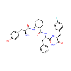 NC(=O)[C@H](Cc1ccc(F)cc1)NC(=O)[C@H](Cc1ccccc1)NC(=O)[C@H]1CCCC[C@H]1NC(=O)[C@@H](N)Cc1ccc(O)cc1 ZINC000066123971