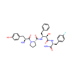 NC(=O)[C@H](Cc1ccc(F)cc1)NC(=O)[C@H](O)[C@H](Cc1ccccc1)NC(=O)[C@@H]1CCCN1C(=O)[C@@H](N)Cc1ccc(O)cc1 ZINC000299863027