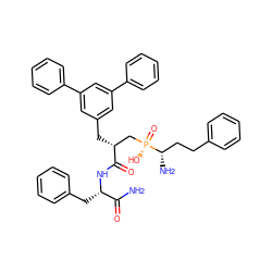 NC(=O)[C@H](Cc1ccccc1)NC(=O)[C@H](Cc1cc(-c2ccccc2)cc(-c2ccccc2)c1)C[P@](=O)(O)[C@@H](N)CCc1ccccc1 ZINC001772613056