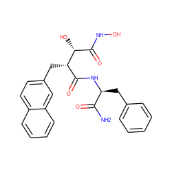 NC(=O)[C@H](Cc1ccccc1)NC(=O)[C@H](Cc1ccc2ccccc2c1)[C@H](O)C(=O)NO ZINC000026938068