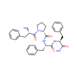 NC(=O)[C@H](Cc1ccccc1)NC(=O)[C@H](Cc1ccccc1)NC(=O)[C@H]1CCCN1C(=O)[C@@H](N)Cc1ccccc1 ZINC000095544196