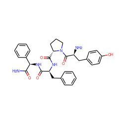 NC(=O)[C@H](NC(=O)[C@H](Cc1ccccc1)NC(=O)[C@@H]1CCCN1C(=O)[C@@H](N)Cc1ccc(O)cc1)c1ccccc1 ZINC000036216204