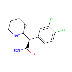 NC(=O)[C@H](c1ccc(Cl)c(Cl)c1)[C@H]1CCCCN1 ZINC000064608329