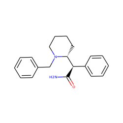 NC(=O)[C@H](c1ccccc1)[C@H]1CCCCN1Cc1ccccc1 ZINC000064251674