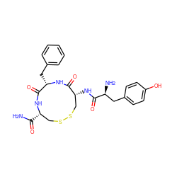 NC(=O)[C@H]1CSSC[C@@H](NC(=O)[C@@H](N)Cc2ccc(O)cc2)C(=O)N[C@@H](Cc2ccccc2)C(=O)N1 ZINC000049803387