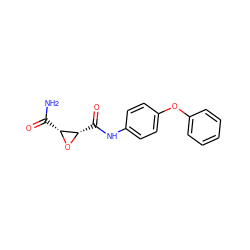 NC(=O)[C@H]1O[C@H]1C(=O)Nc1ccc(Oc2ccccc2)cc1 ZINC000299866502