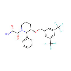 NC(=O)C(=O)N1CCC[C@H](OCc2cc(C(F)(F)F)cc(C(F)(F)F)c2)[C@@H]1c1ccccc1 ZINC000026185732